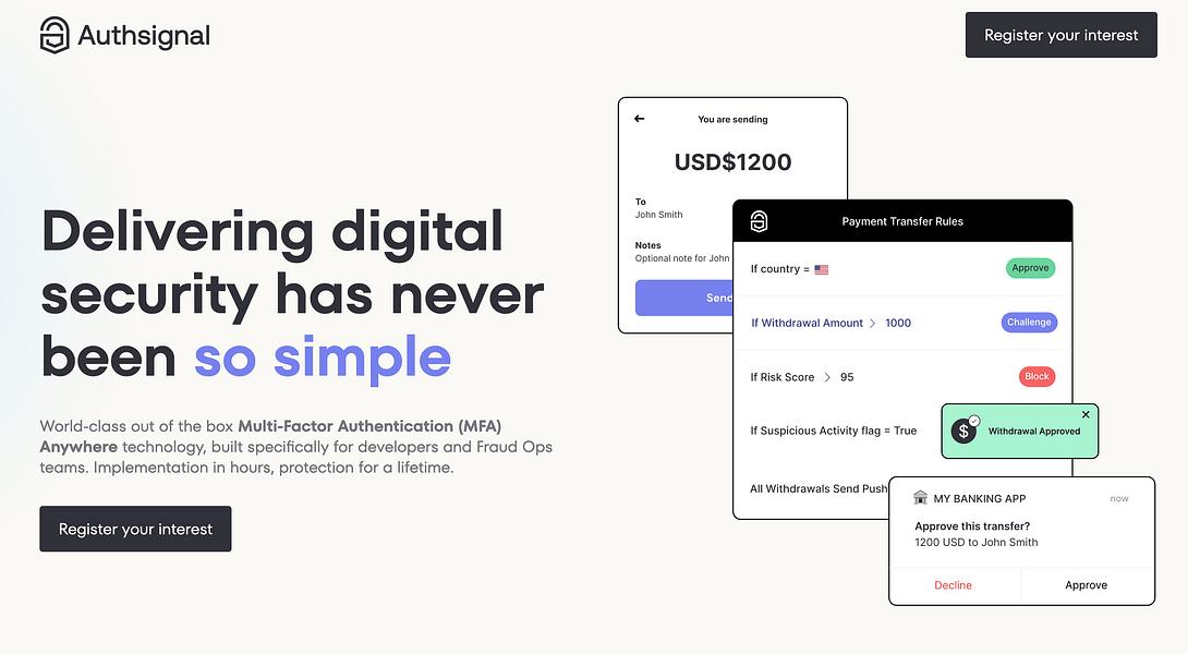 Authsignal preview