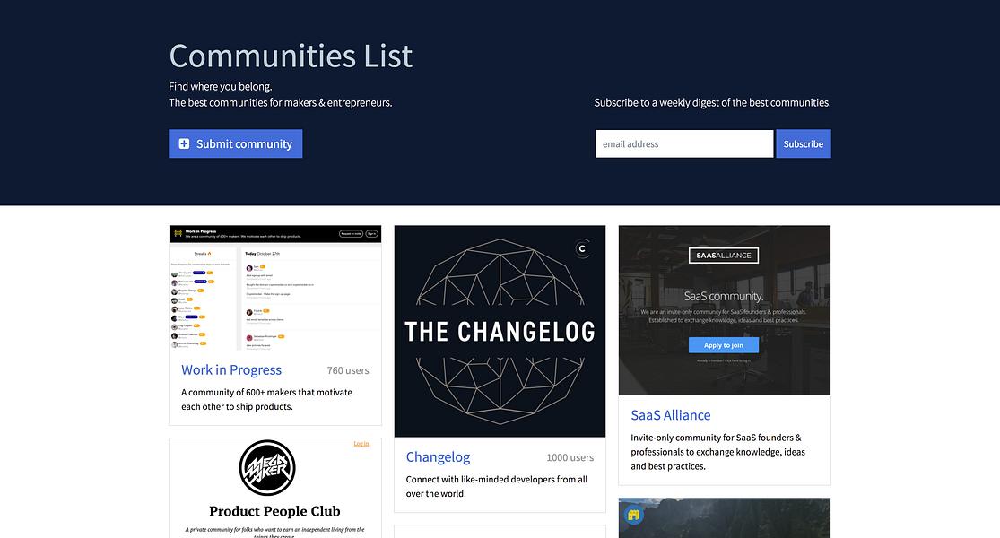Communities List image