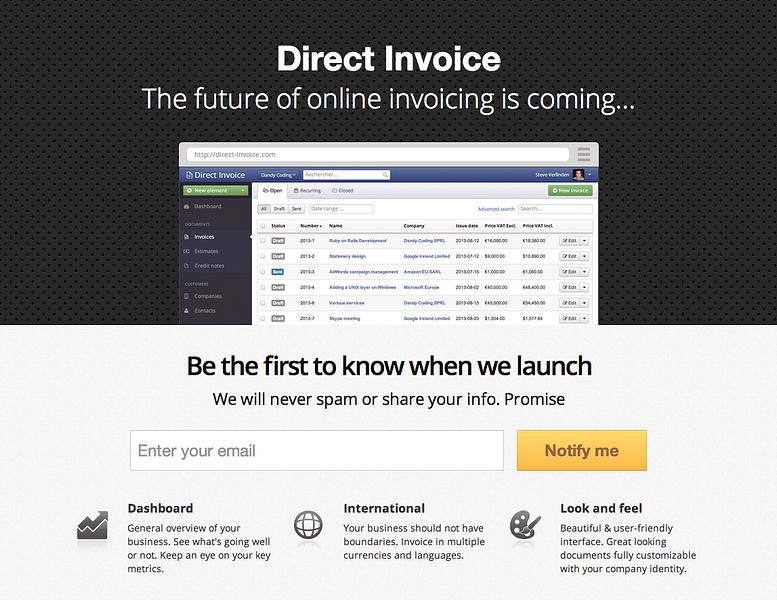 Direct Invoice preview