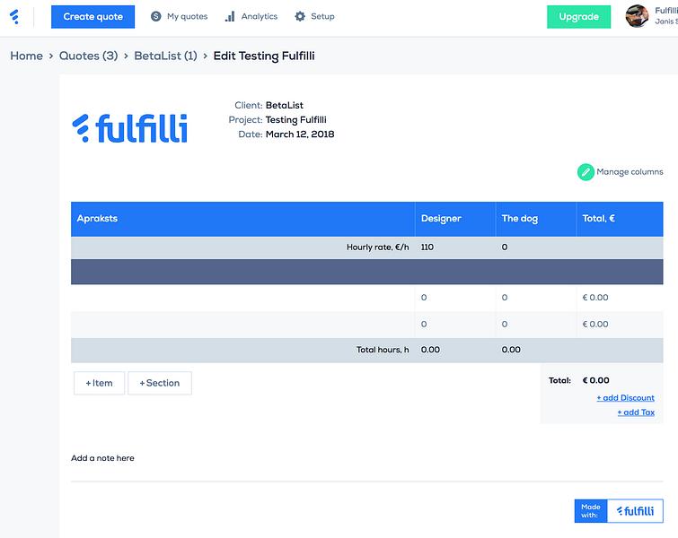 Fulfilli preview