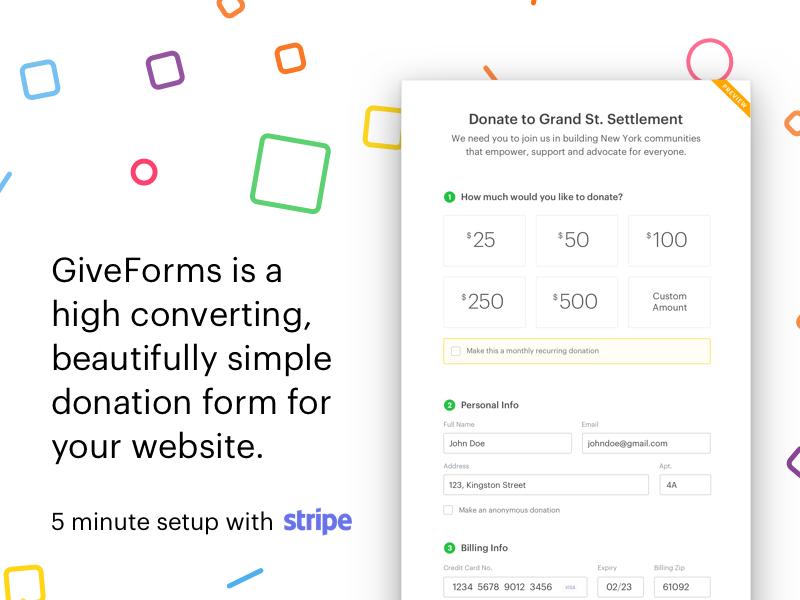GiveForms preview