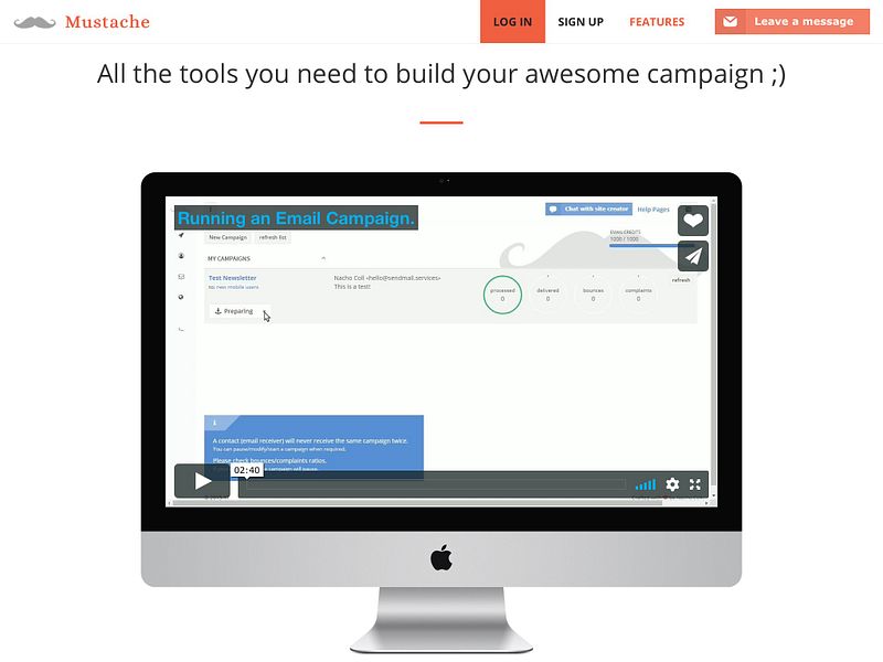 Mustache.Website image