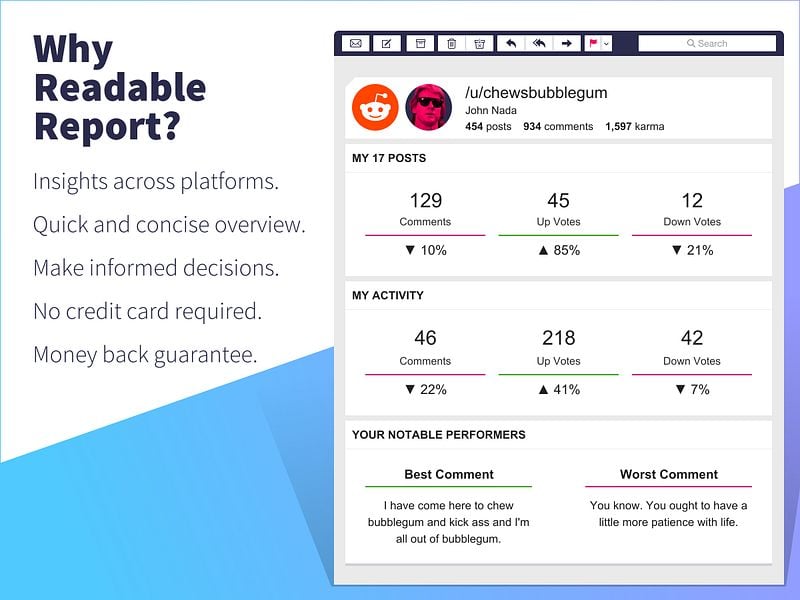 Readable Report preview