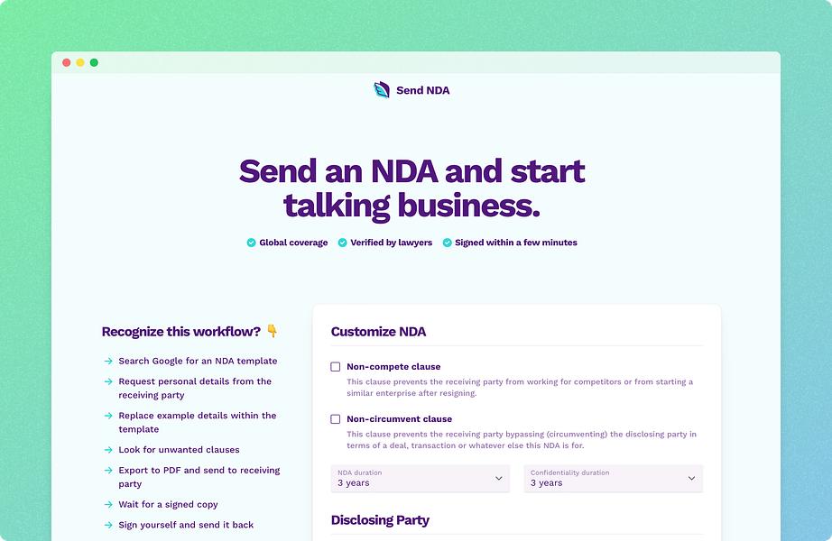 Send NDA image