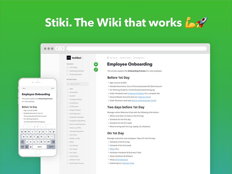 Stiki. The Wiki that works 💪🚀 image