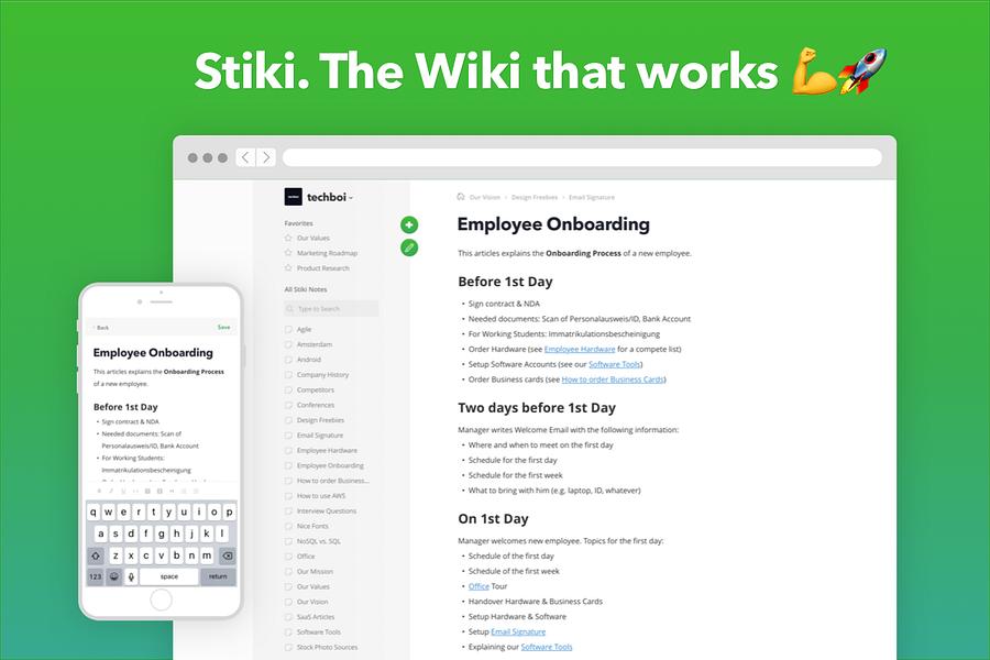 Stiki. The Wiki that works 💪🚀 image