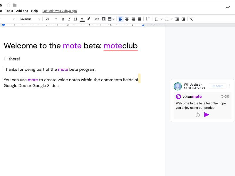 mote preview