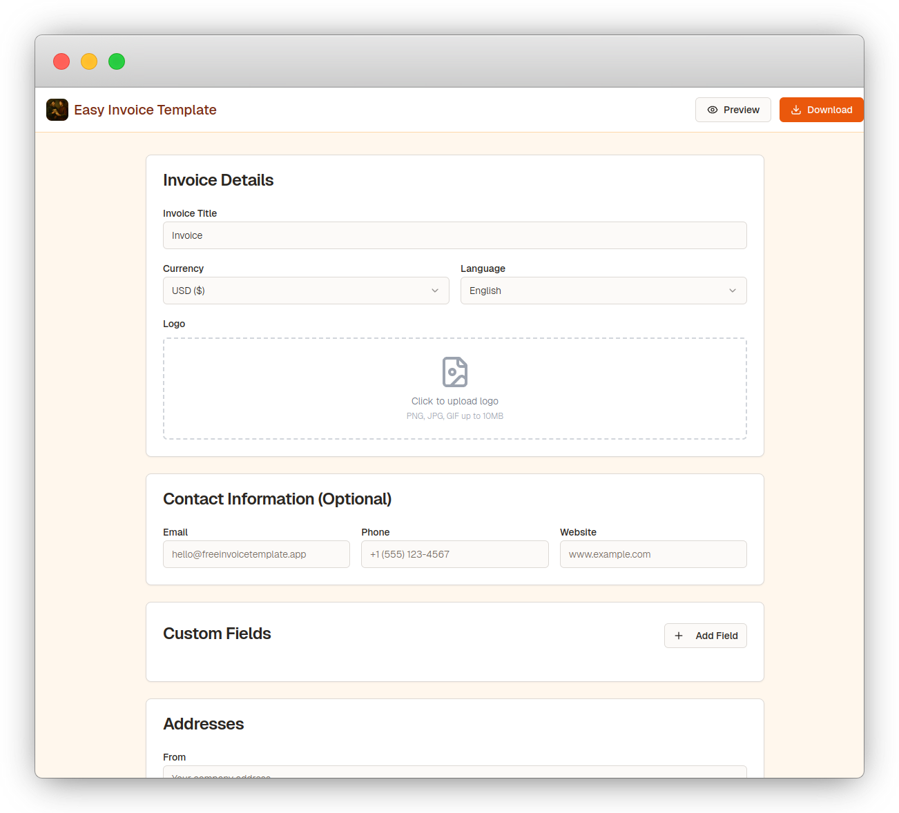 Easy Invoice Template image