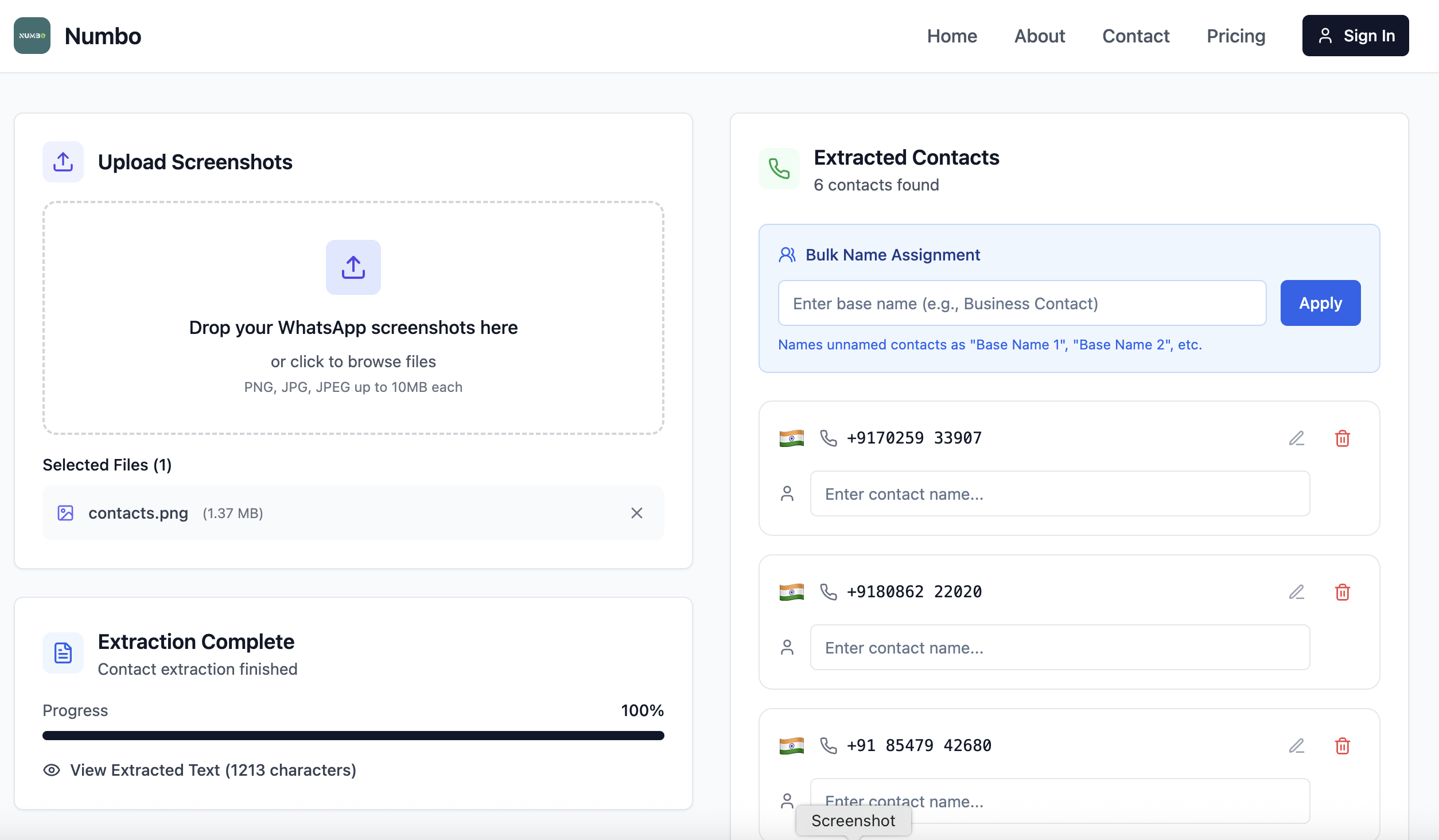 Numbo – WhatsApp Contact Extractor image