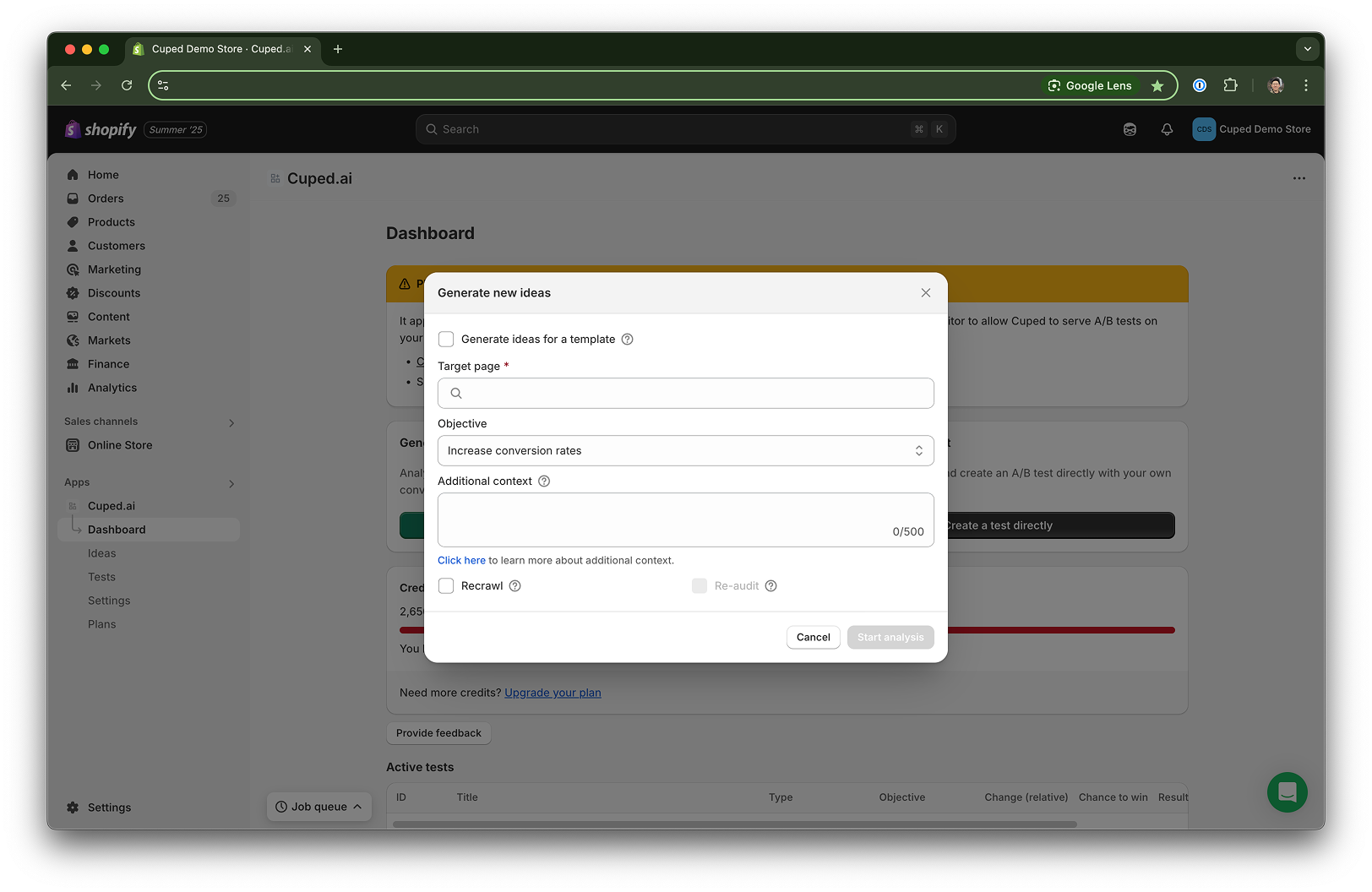 Cuped.ai preview